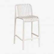 Taburete Alto De Jardim Empilhável Em Polipropileno Wendell Tapioca Bege & ↑65 Cm - Sklum