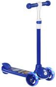 AIYAPLAY Trotinete para Crianças Trotinete com 3 Rodas LED Altura Ajustável Carga 25 kg 52x29x63-76 cm Azul