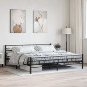 vidaXL Estrutura de cama 200x200 cm aço preto