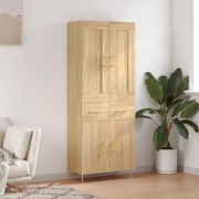 vidaXL Armário alto 69,5x34x180 cm derivados de madeira cor sonoma