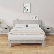 Mesas de cabeceira parede 2 pcs 34x30x20 cm cinza cimento