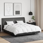 vidaXL Edredom de Inverno com travesseiro 3 pcs Branco Pena de ganso