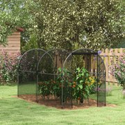 Estufa de Cultivo Estufa de Jardim com Suportes Porta com Fecho de Correr e Anti-UV 120x300x146 cm Preto