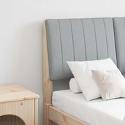 vidaXL Cabeceira estofada Cinzento-claro 120 cm