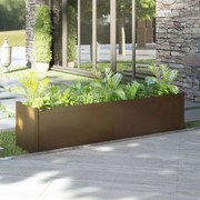 vidaXL Vaso/floreira de jardim 200x50x50 cm pinho maciço castanho-mel