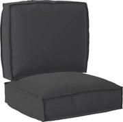 vidaXL Conjunto de Almofadas para Palete 2 pcs Preto Tecido Oxford