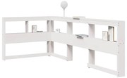 vidaXL Estante cabeceira forma de L 90 cm madeira pinho maciça branco