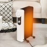 Radiador de Óleo para Aquecedor Eléctrico a Óleo de 2000W 3 Definições de Calor Termóstato Portátil e Silencioso para Escritório em Casa