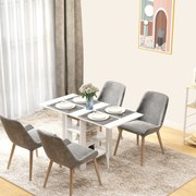 Mesa Dobrável com Asas Dobráveis Mesa de Cozinha com 2 Rodas e Pratele