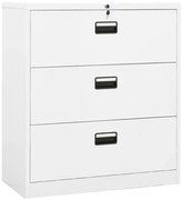 vidaXL Arquivador 90x46x103 cm aço branco