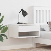 vidaXL Mesa de Cabeceira Montada na Parede com gaveta Castanho-mel