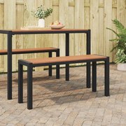 vidaXL Banco de Jardim 100 cm em Aço e WPC Castanho e Preto