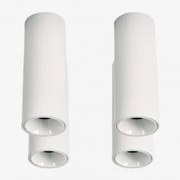 Pack De 4 Apliques De Teto Led De Superfície Redondos Ø5,7 Cm Para Exterior Em Alumínio Luisiana Branco & Branco 3000k & 6 W & 38º - Sklum