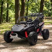 Buggy elétrico para Crianças 24V, 4x200W, 2 lugares TURBO 23, Rodas Espuma EVA, Assento Couro ecológico Preto