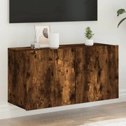 vidaXL Móvel de parede para TV 80x30x41 cm carvalho fumado