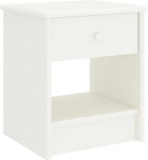 vidaXL Mesa de cabeceira 35x30x40 cm madeira de pinho maciça branco