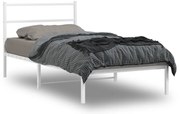 Estrutura de cama em metal com cabeceira 107x203 cm branco