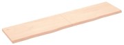 vidaXL Prateleira de parede 180x40x(2-4)cm carvalho maciço não tratado