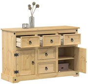vidaXL Aparador Corona 112x40x75 cm madeira de pinho maciça