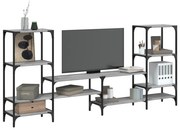 vidaXL Armário TV 206,5x28,5x95cm derivados de madeira cinzento sonoma