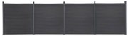 Conjunto de painéis de vedação 699x186 cm WPC cinzento
