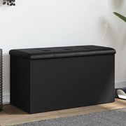 vidaXL Banco de arrumação 82x42x45 cm derivados de madeira preto