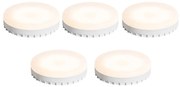 Conjunto de 5 lâmpadas LED GX53 7W 750 lm 3000K