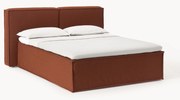 Cama de casal em bouclé Lennon