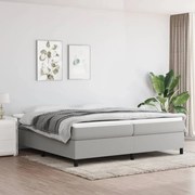 vidaXL Cama com molas/colchão 200x200 cm tecido cinza-claro