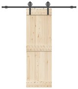 vidaXL Kit de ferragens para porta deslizante 200 cm aço preto