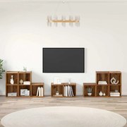 vidaXL Conjunto de Estantes para TV 8 pcs Madeira Antiga