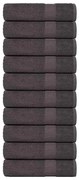 vidaXL Toalhas de mãos FROGN 10 pcs 50x100 cm 360 g/m² antracite