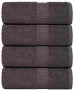 vidaXL Toalhas de bidé FROGN 4 pcs 30x50 cm 360 g/m² antracite