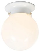 Candeeiro de teto retro branco vidro opal - Scoop Retro