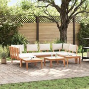 vidaXL Conjunto de Móveis de Jardim com 4 peças - Madeira de Teca Sólida