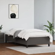 vidaXL Estrutura de cama 90x200 cm couro artificial cinzento