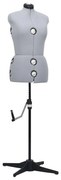 vidaXL Manequim feminino ajustável tamanho M 40-46 cinzento
