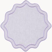 Individual de mesa redondo com bordado Bloom