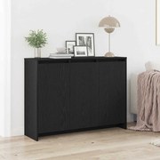 vidaXL Buffet Preto 102 x 29.5 x 75 cm Madeira processada