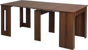 HOMCOM Mesa de Jantar Dobrável Mesa Extensível Mesa de Jantar, móvel, design moderno, 180cm x 85cm x 75cm, Castanho | Aosom Portugal