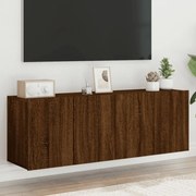 vidaXL Móveis de parede para TV 2 pcs 60x30x41 cm carvalho castanho