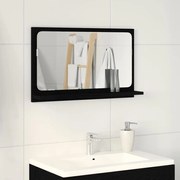 Espelho de Casa de Banho vidaXL em Carvalho Preto 60x10,5x37 cm em Madeira Reforçada