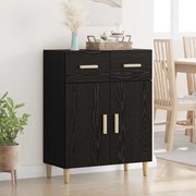 vidaXL Buffet Carvalho preto 34 x 69.5 x 89 cm Madeira processada