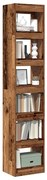 vidaXL Estante/divisória 40x30x198 cm madeira velha