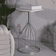 MESA DE CENTRO Ø 37,5X58 CM PRATEADO