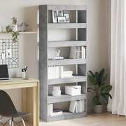 vidaXL Armário/Divisor de Ambiente Cinza Betão 80x30x198 cm