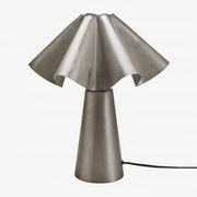 Candeeiro De Mesa De Ferro Sheldon Cinza Cromado - Sklum