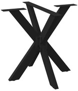 vidaXL Pé de mesa de jantar em formato de aranha, preto, 85x85x(72-73) cm, aço
