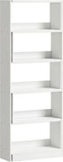 HOMCOM Estante Expansível 5 Níveis Estante para Livros Giratória 350° Largura Ajustável Convertível em L 111,5x23,8x163,7 cm Branco | Aosom Portugal