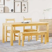 vidaXL 4 pcs conjunto de jantar Panama madeira pinho maciça